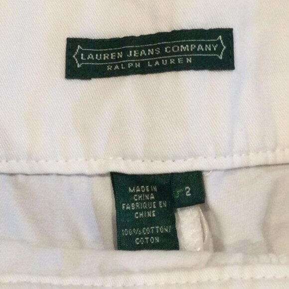 Ralph Lauren Shorts Womens 2 Nautical Button Casual Beach Resort Pockets White - Picture 4 of 9